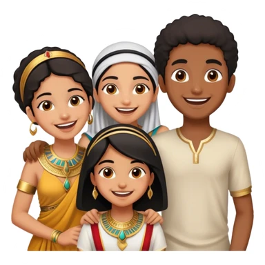 5 bestfriends, 1 south adian girl, 1 Egyptian boy, persian girl, 1 moroccan boy , 1 black boy sticker
