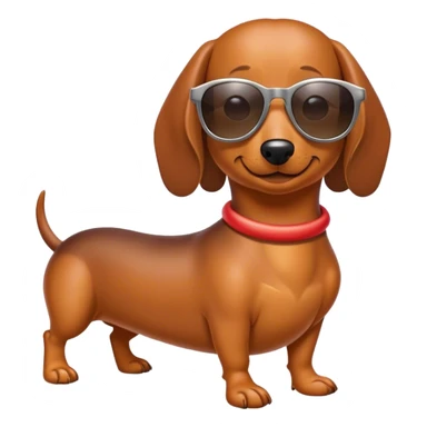 weenie with sunglasses sticker