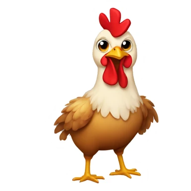 chicken with the color of flag turkey sticker