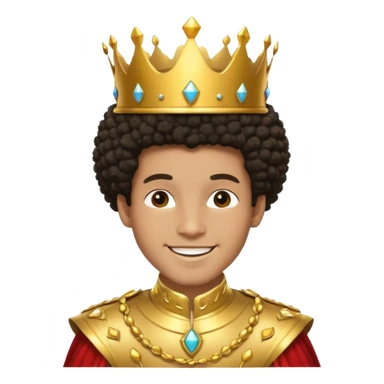 Afro white prince sticker
