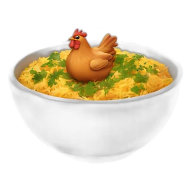 Chicken Biryani in a bowl sticker