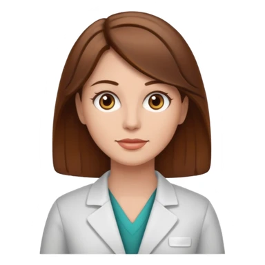 female therapist with brown hair sticker