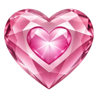 diamond heart with one mini pink heart inside of it  sticker
