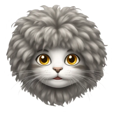 Cat with big wig on sticker