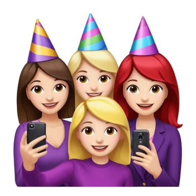 girls taking selfie in club sticker