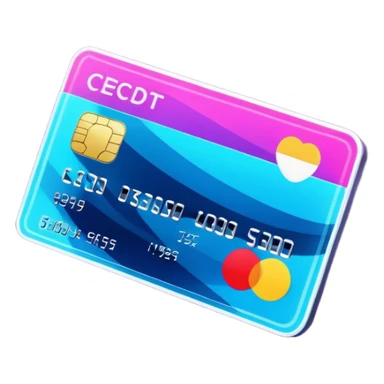 Neon cyber credit card (no text) sticker