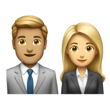 business man and business women  sticker