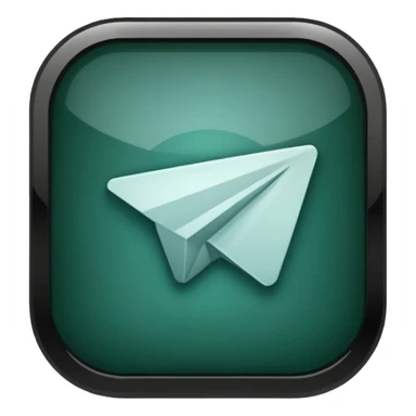 
dark green telegram icon sticker