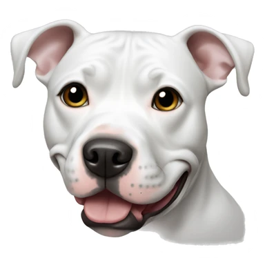 White with black spot pitbull dog sticker