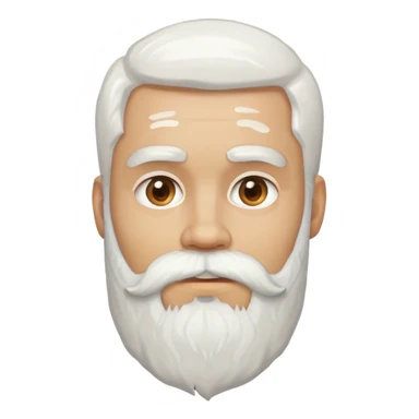 Bearded man covered in white paint 
 sticker