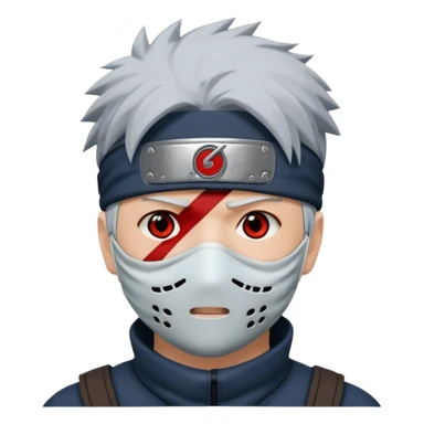 Kakashi hatake in sharingan eyes amsk sticker