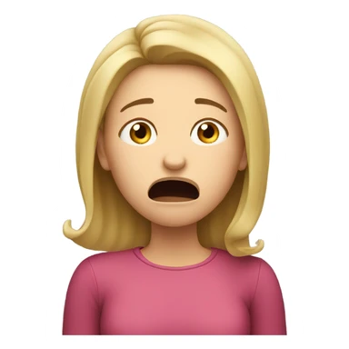 White girl coughing sticker