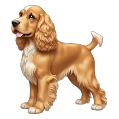 Dog-golden-english-cocker-spaniel-full-body-standing sticker