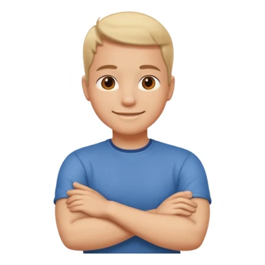 Arms crossed around neck sticker