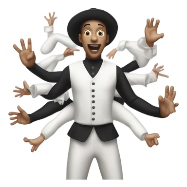 person being trapped by mimes sticker