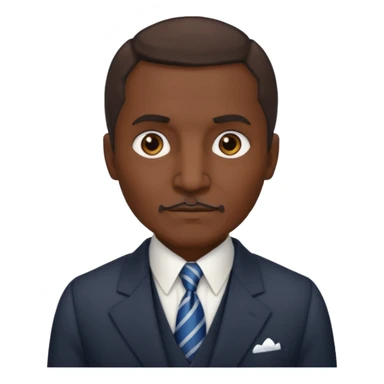 George Washington Carver with dark brown hair sticker