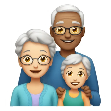 grandparents and grandchildren sticker