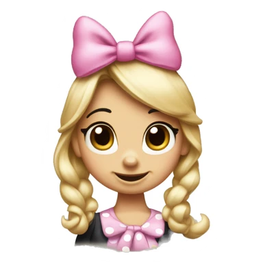 Minnie Mouse with a pink bow sticker
