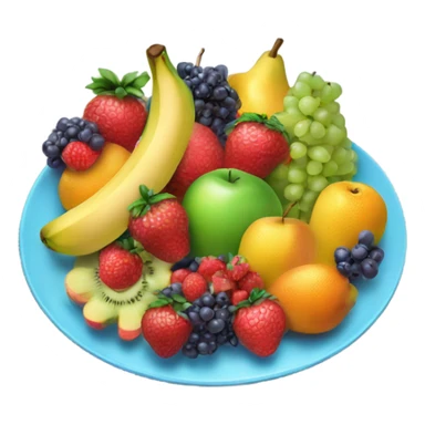 Collorfull fruit food platter sticker