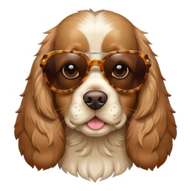 cocker spaniel wearing sunglasses sticker