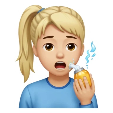 I want to have the regular puke emoji (this one :face_with_open_mouth_vomiting: ) but with a pony tail, like Ariana Grande sticker