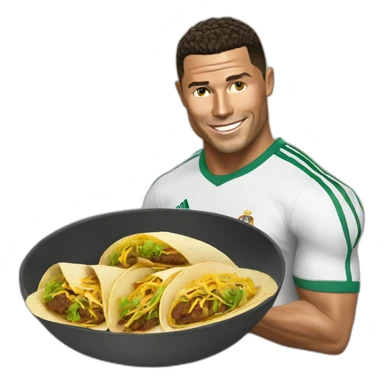 Ronaldo que mangé un tacos sticker