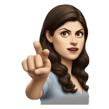 Alexandra Daddario pointing forward sticker