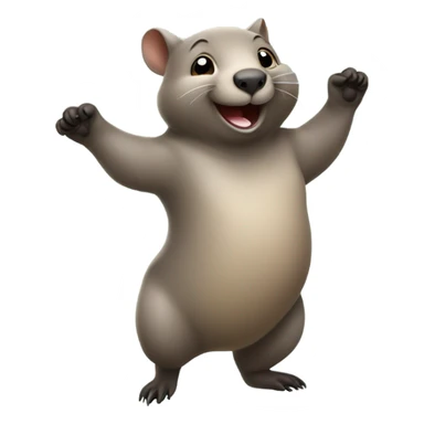 Wombat dancing sticker