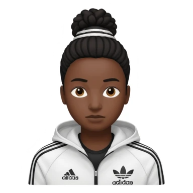 Adidas white stripes black human sticker