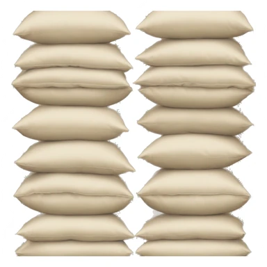 Stacked beige pillows sticker