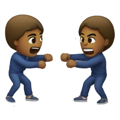 fighting siblings wit and one trying to split them up pillow sticker
