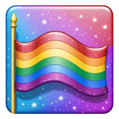 flag lgbtq+ glitter sticker