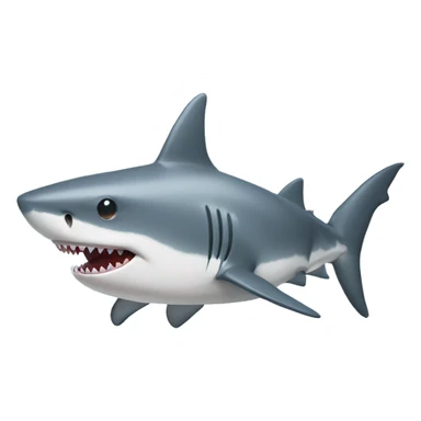 shark whit cap sticker