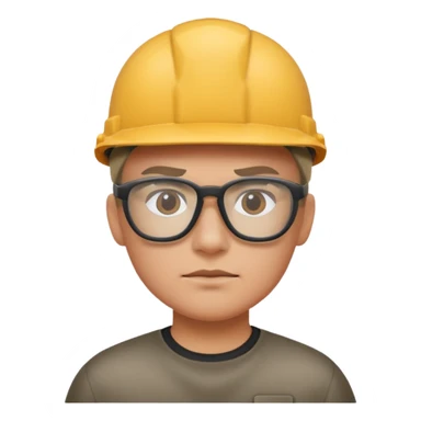 person with protective glasses sticker