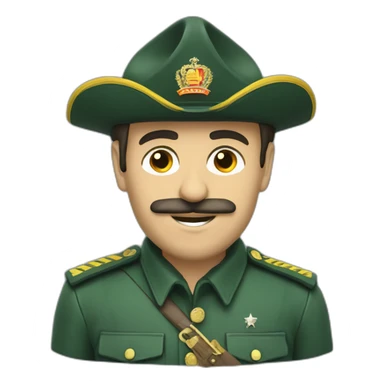 spanish guardia civil with tricorn sticker