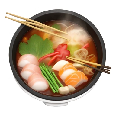 hot pot with chopsticks sticker