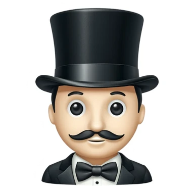 monopoly top hat sticker