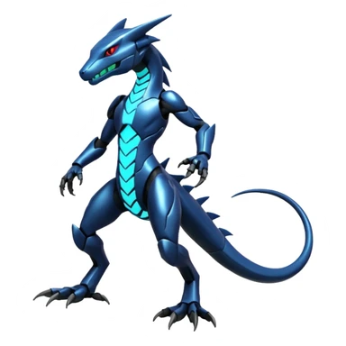 Shiny Cool Futuristic Salandit-Lombax-Sergal-Cyclizar-Genesect-Pokémon, full body sticker