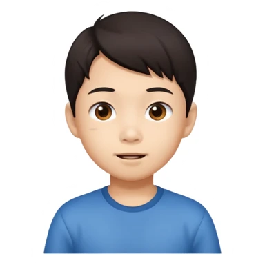 asian kid wow face sticker