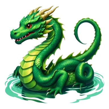 dragon in the lake sticker