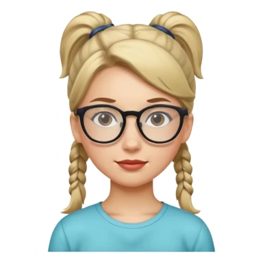 Ponytail Girl with Glasses sticker