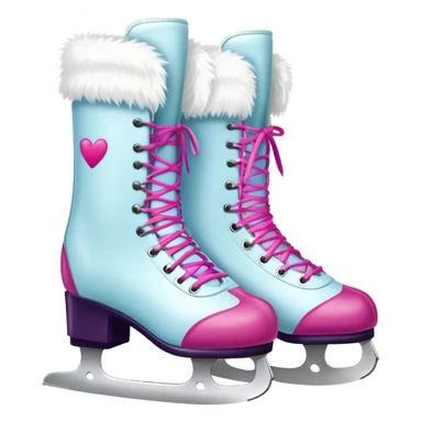 figure skating boot with colorful leg warmers pulled up over the skates sticker