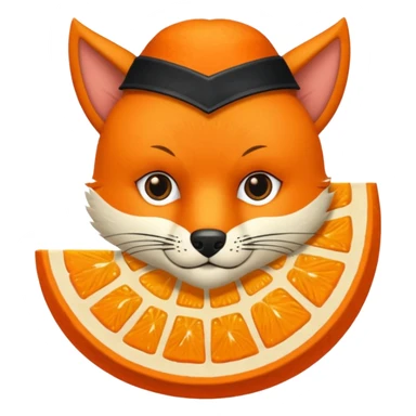 zorro naranja mascota agarrando una llanta sticker