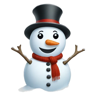 A snowman making a snowman  sticker