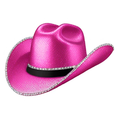 Pink sparkly cowboy hat sticker