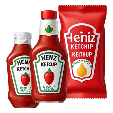 One Heinz Ketchup Sachets 10ml sticker