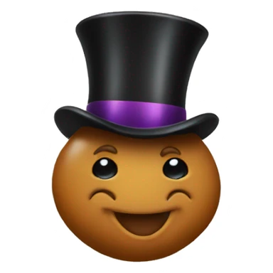 Poo with a top hat  sticker