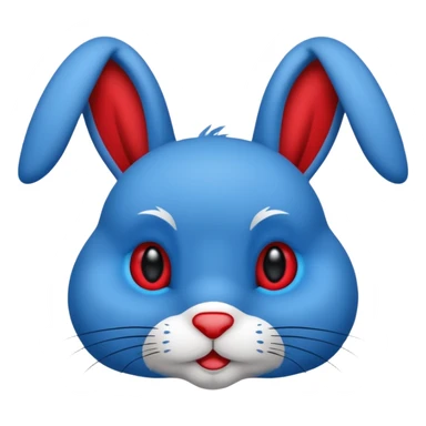 Un lapin extrêmement terrifiant bleu et noir  sticker