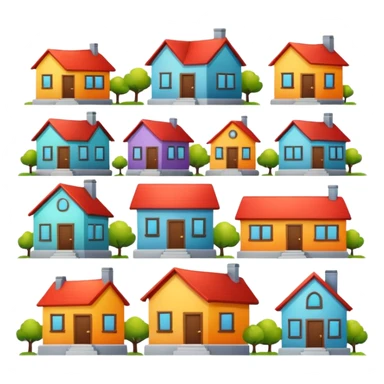monton de casas compraas sticker