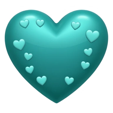 Teal heart with little hearts and Alana wording sticker